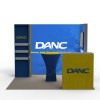 10x10 SEG Backlit Trade Show Booth with TV Mount and Storage Cabinet