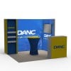 10x10 SEG Backlit Trade Show Booth with TV Mount and Storage Cabinet
