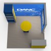 10x10 SEG Backlit Trade Show Booth with TV Mount and Storage Cabinet