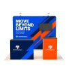 Custom 10x10 Tension Fabric Trade Show Booth with Counters