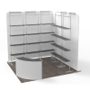 10x10 Custom Modular Exhibition Booth with Display Shelves