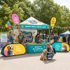 10x10 Canopy Tent with Flags and Banners