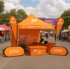 10x10 Canopy Tent with Flags and Banners