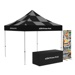 10x10 Canopy Tent with Banner Stand