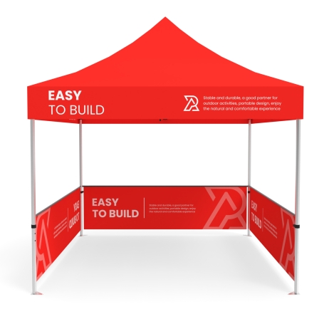 10x10 Custom Canopy Tent with Half Walls