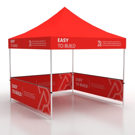 10x10 Custom Canopy Tent with Half Walls