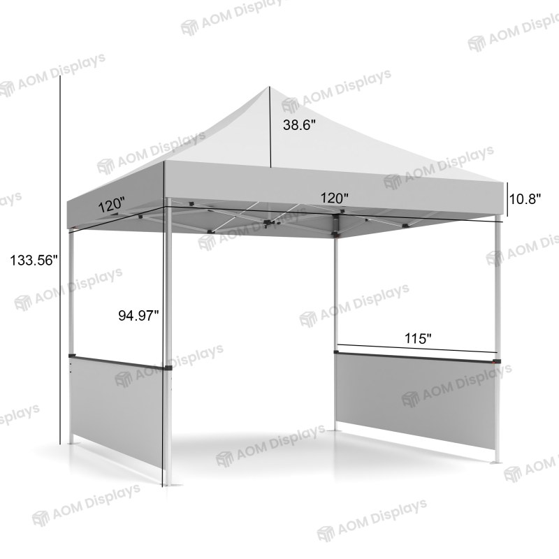 10x10 Canopy Tent with 2 Half Walls