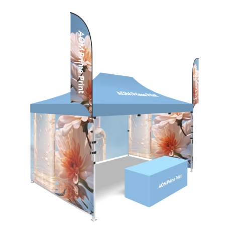 10x15 Canopy Tent with 3 Walls and Flags