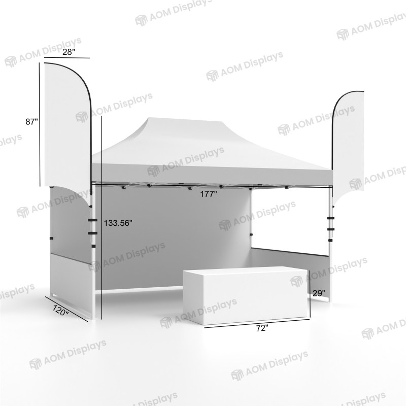 10x15 Canopy Tent with Flags and Walls