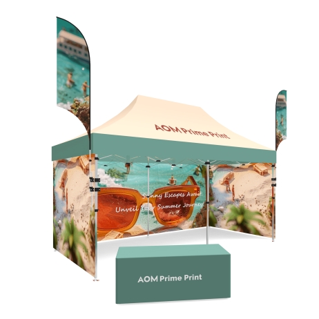 10x20 Canopy Tent with 4 Walls and Flags