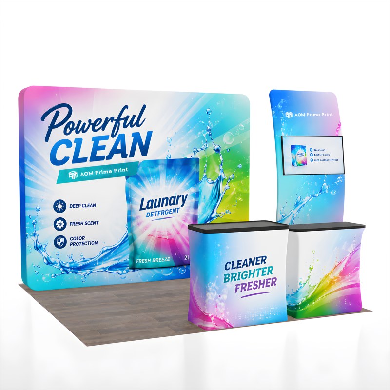 10ft 360° Backlit Media Kit