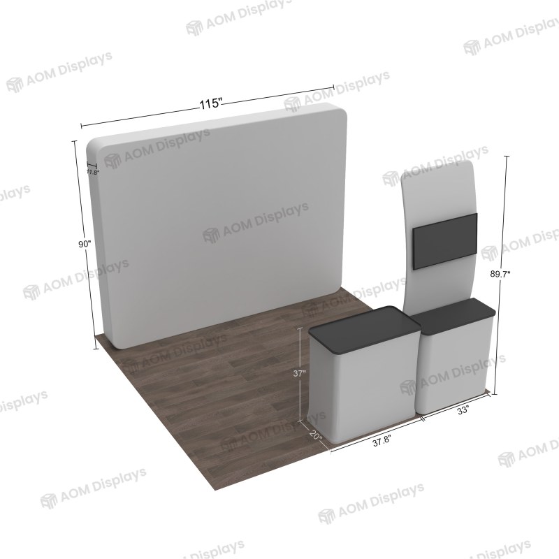 10ft 360° Backlit Media Kit
