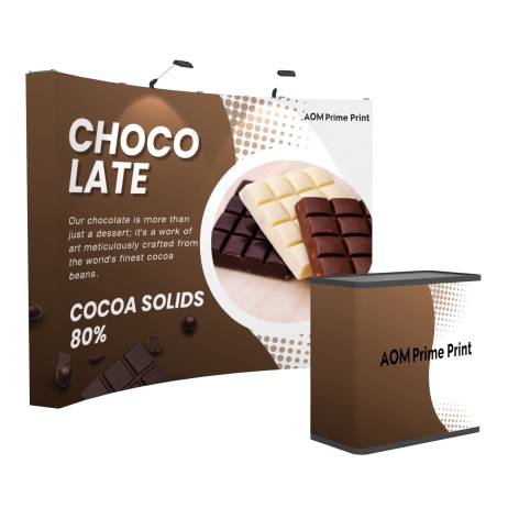 10ft Curved FlexPop Booth Kit B