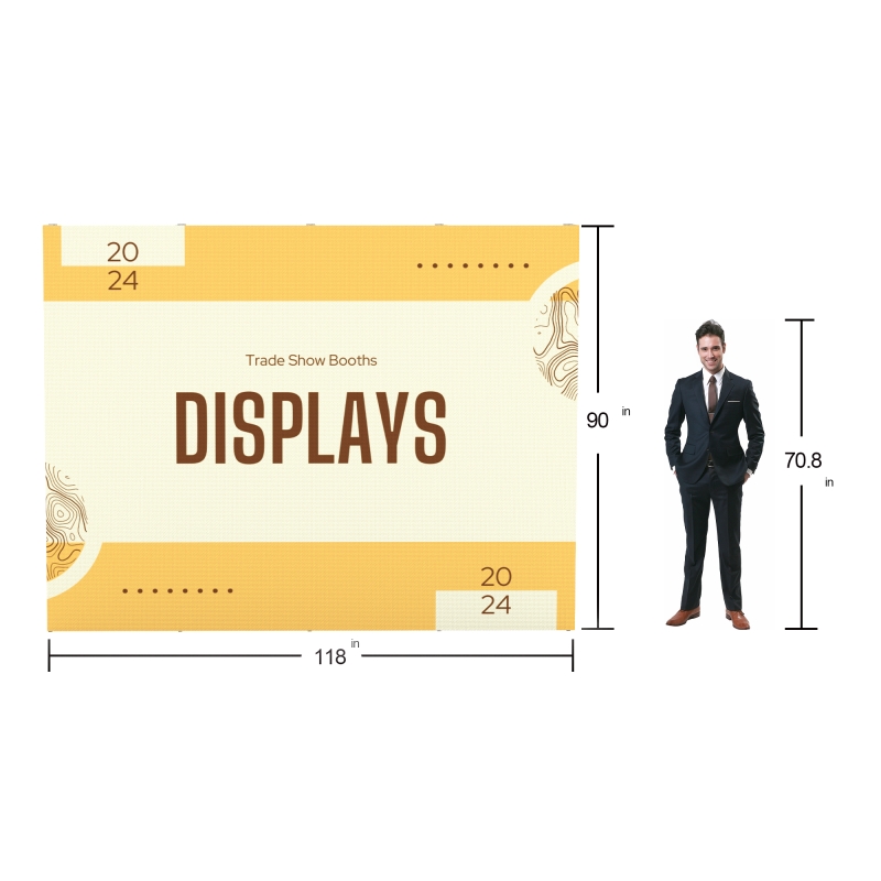 10x10 Custom Pop Up Trade Show Booth OneFabric Displays with 1pc Podium & Ipad Banner Stand