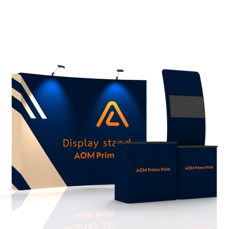 10ft Curved FlexPop Booth Kit C