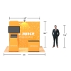 10ft Pop-Up Display Package | Stylish Monitor/iPad Banner Stand with Fabric Podium