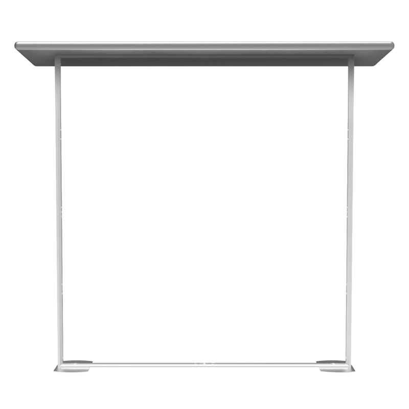 10x10 Custom Trade Show Booth with Flat OneFabric Pop up Backdrop Displays & Collapsible Backlit Podium