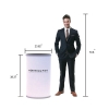 10x10 Custom Trade Show Booth with Curved OneFabric Pop up Backdrop Displays & Oval Hydraulic Backlit Podium