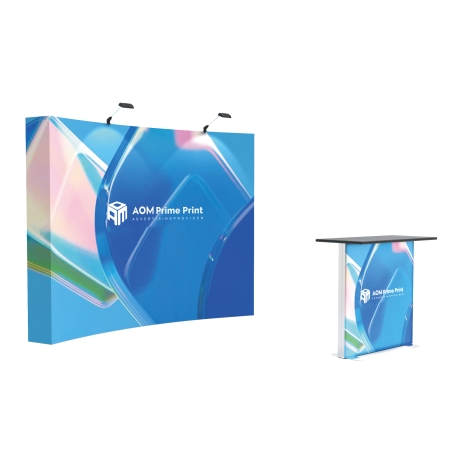 10ft Curved FlexPop Booth Kit F