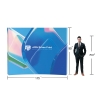 10x10 Custom Trade Show Booth with Curved OneFabric Pop up Backdrop Displays & Collapsible Backlit Podium