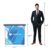 10x10 Custom Trade Show Booth with Curved OneFabric Pop up Backdrop Displays & Collapsible Backlit Podium