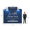 10x10 Lightweight Portable Trade Show Booth Kit | Quick Setup TV Display Stand with Hardcase to Podium
