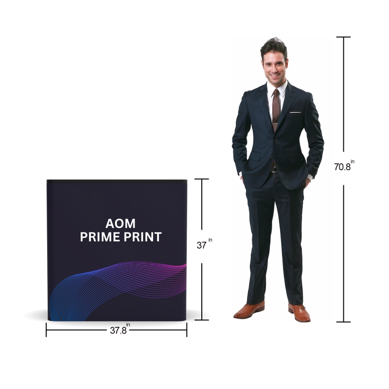 10x10 Lightweight Portable Trade Show Booth Kit | Quick Setup TV Display Stand with Hardcase to Podium