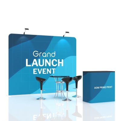 10ft Curved FlexZip Booth Kit D