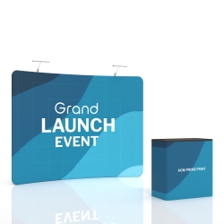 10ft Curved FlexZip Booth Kit D