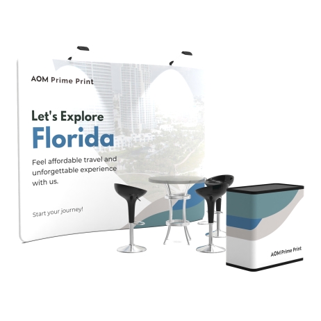 10ft S-Shaped FlexZip Booth Kit C