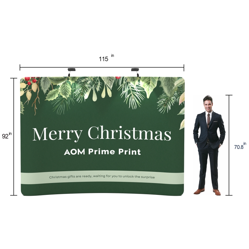 10x10 EZ Tube Curved Trade Show Booth System | with Hardcase to Podium