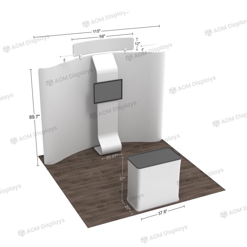 10ft Modular FlexZip Media Booth Kit C