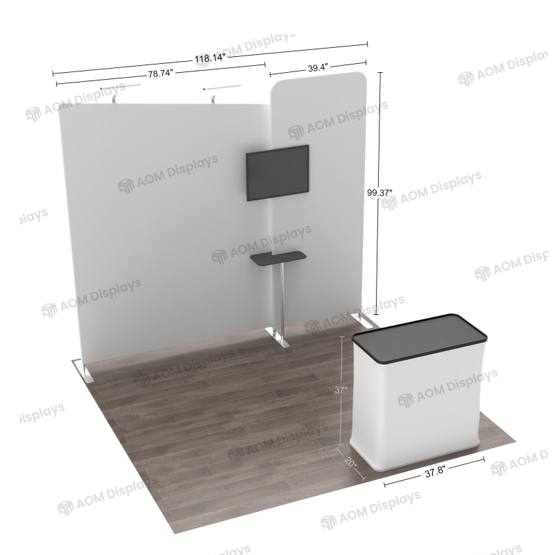 10ft Modular FlexZip Media Booth Kit E