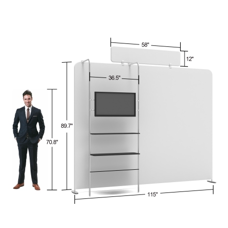 10ft Straight FlexZip Media Booth Kit A