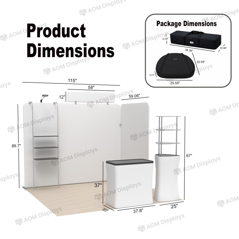 10ft Corner FlexZip Booth Kit B