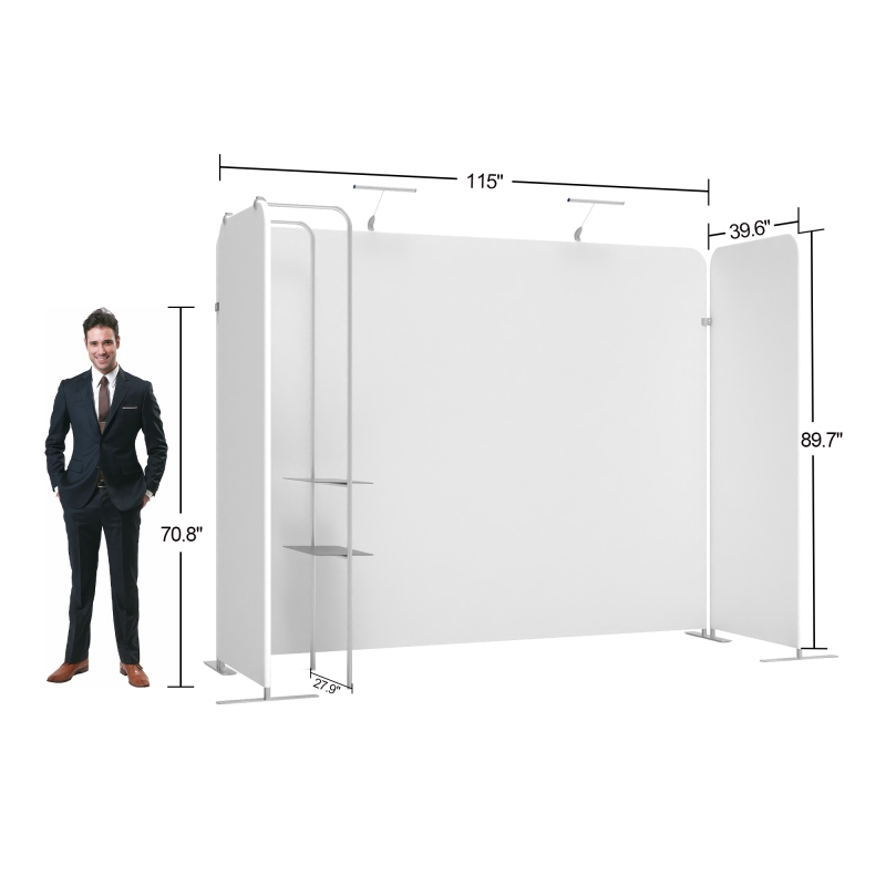 10ft Corner FlexZip Media Booth Kit C