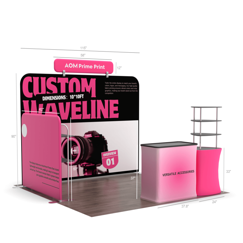 10ft Corner FlexZip Media Booth Kit D