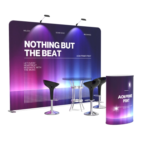 10ft Straight FlexZip Booth Kit H