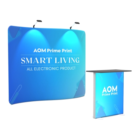 10ft S-Shaped FlexZip Booth Kit D