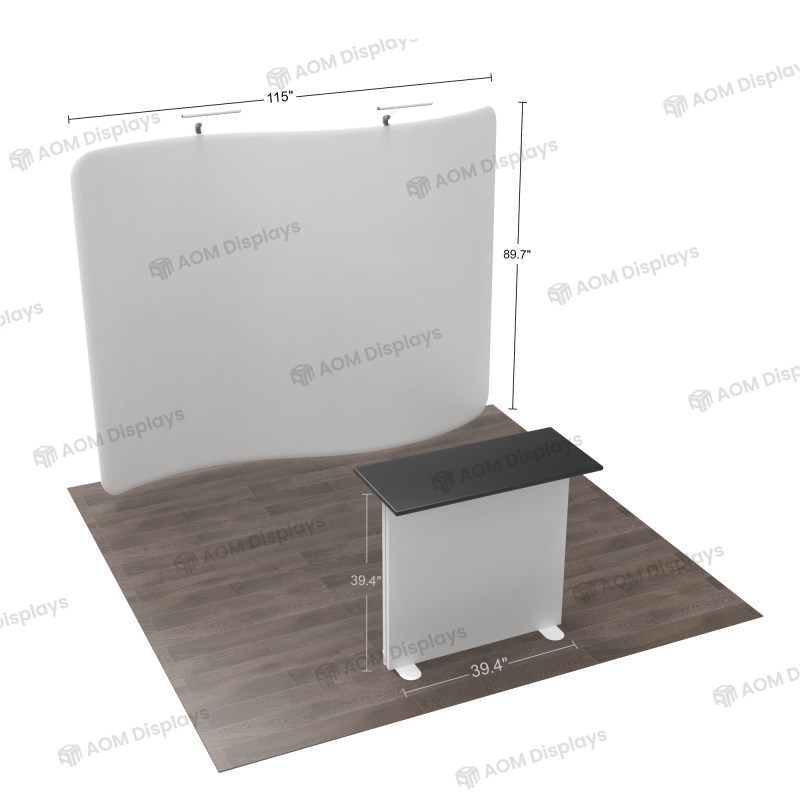 10ft S-Shaped FlexZip Booth Kit D
