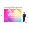 10x10 Custom Waveline Trade Show Booth Kit with Flat Tension Fabric Backwall Display & Collapsible Backlit Podium