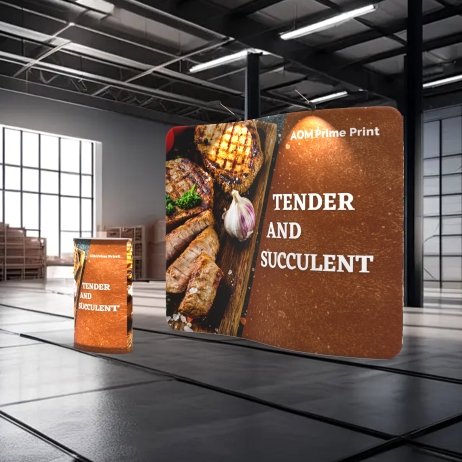 10ft S-Shaped FlexZip Booth Kit E