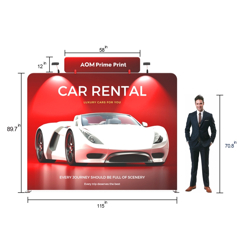 10x10 Lightweight Portable Trade Show Booth Kit | Easy Setup Ipad Display Stand with Hardcase to Podium