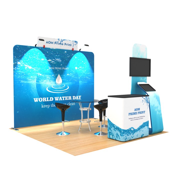 10ft Straight FlexZip Booth Kit F