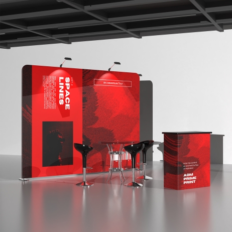 10ft Straight FlexZip Booth Kit C