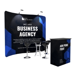 10ft S-Shaped FlexZip Booth Kit B