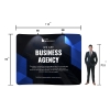 10x10 Lightweight Portable S-shaped Trade Show Display System/Kit | with Storage Podium