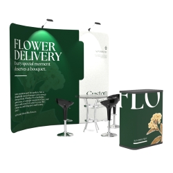 10ft S-Shaped FlexZip Booth Kit A
