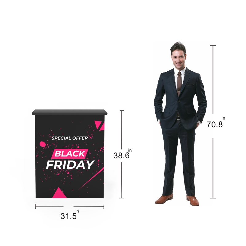 10x10 EZ Tube Curved Trade Show Booth System | with Storage Podium