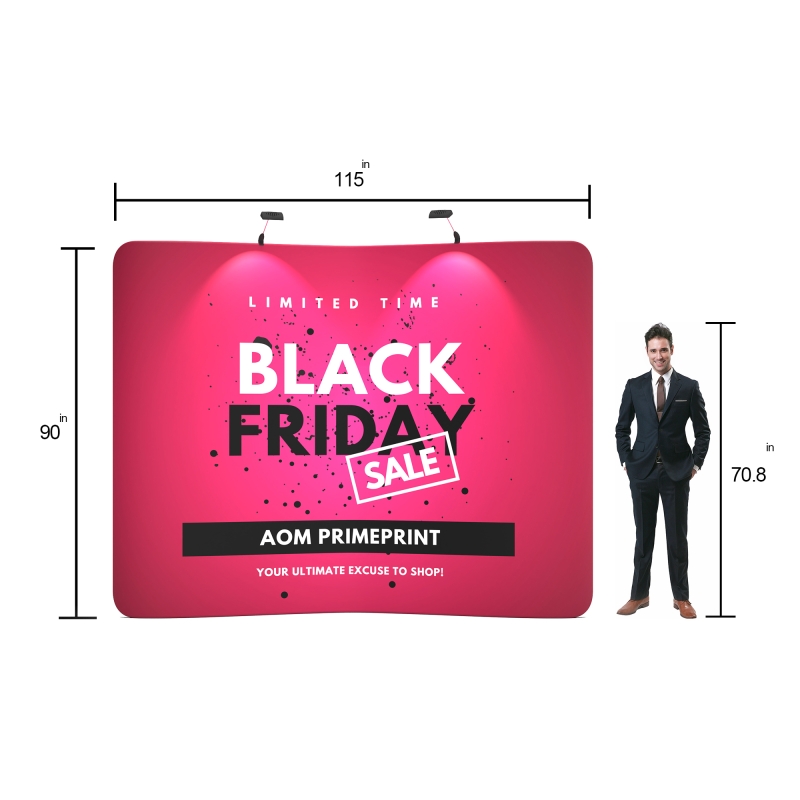 10x10 EZ Tube Curved Trade Show Booth System | with Storage Podium